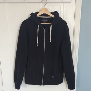 Outclass Black French Terry Hoodie with Zip